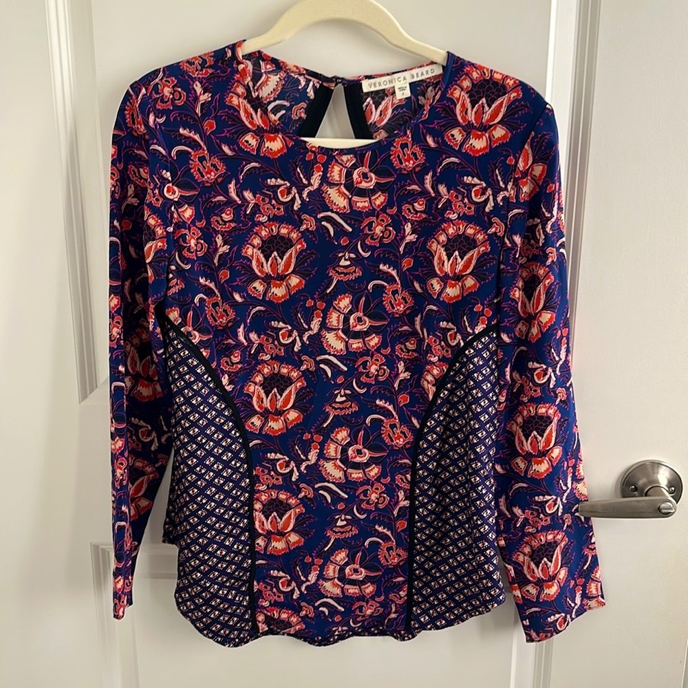 Veronica Beard silk floral top